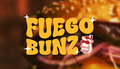Fuego Bunz - Branding Restaurant Burger brand book branding burger cartoon cartoon logo design food graphic design illustration logo logo branding logo minimalist pattern restaurant retro branding retro color visual identity
