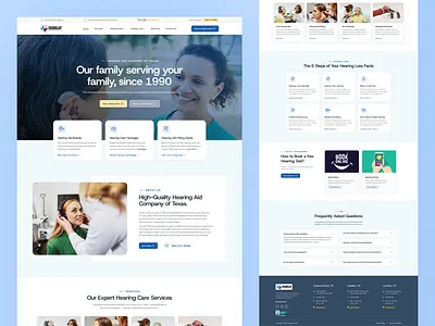 Landing Page – Hearing Aid clinic website doctor healthcare startup healthtech hearing aid hearing aid landing page hearing aid website homepage hospital landing page landing page design medial website medical website medicine online doctor appointment patient telehealth telemedicine website ui ux website