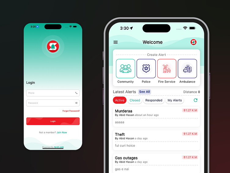 Citizen Alert Mobile App Design And Development Shojag By Atiqur 