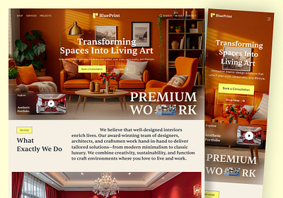 Minimalist Interior Design Landing Page clean company profile interior interior architecture interior design landing page minimalist modern personal website radiyal ui ux uxury web design web designer website website design website designer website layout