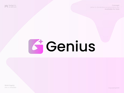 Letter G with Star, Artificial Intelligence, Chatbot Logo ai artificial intelligence bot branding chatbot generative ai gradient image creation letter g logo lettermark logo logo design logo icon logomark logotype minimalist modern logo timeless