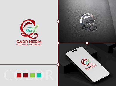Logo for Qadr Media and Communications arabic logo brandidentity branding calligraphy logo communications logo english calligraphy logo islamic foundation logo letter q logo logo logoconcept media logo q logo qadar logo qadr logo qadr media logo ready logo red logo typography