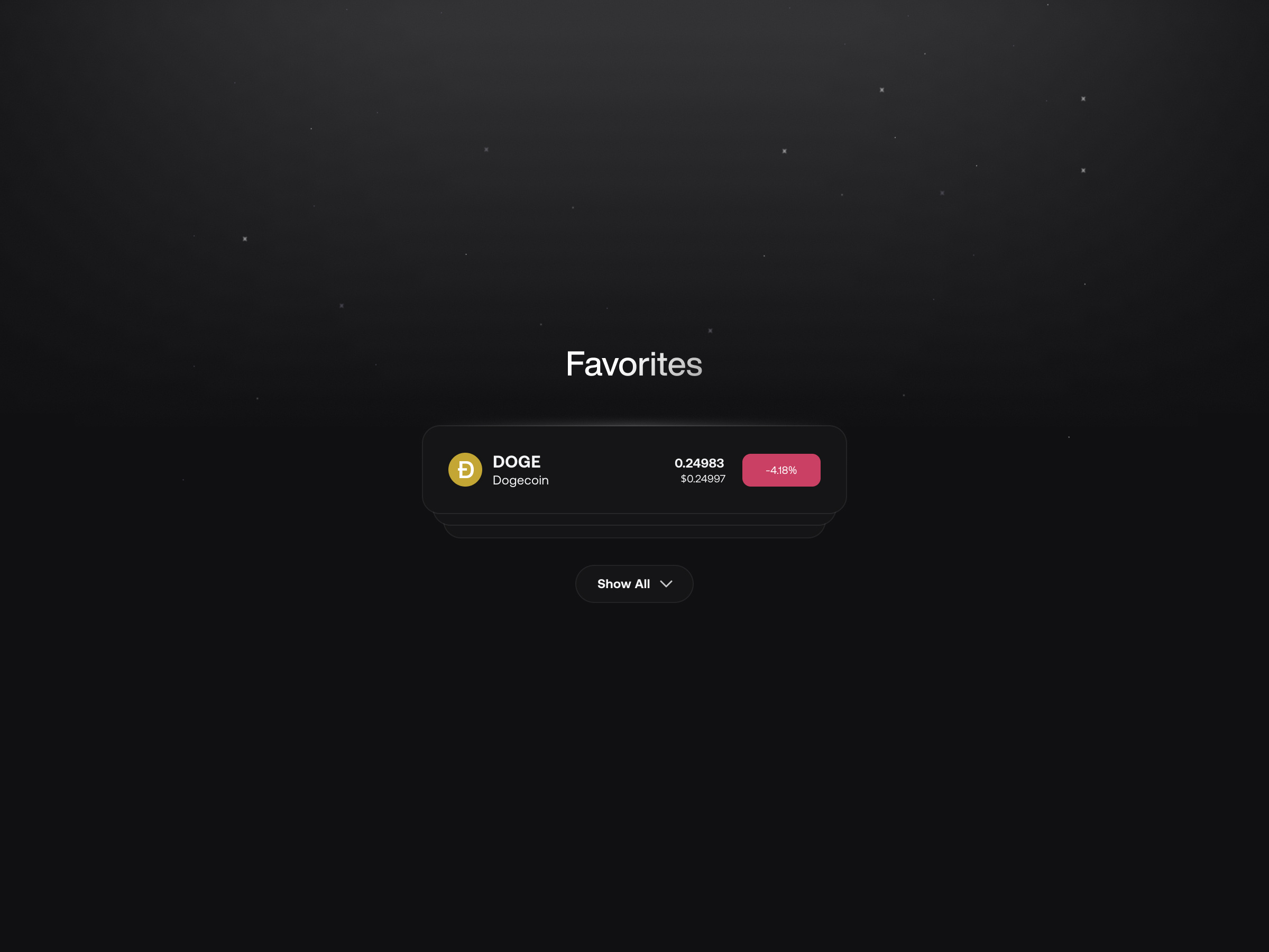 Web3 Card Price UI Design - Dark Mode crypto ui web3 web3 design
