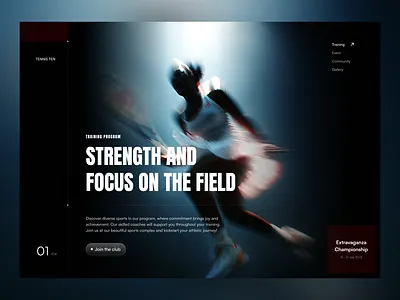 Hero section exploration - 01 ai design graphic design hero section minimal sport tennis ui ux web website