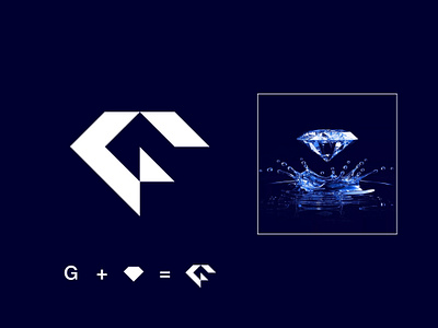 Diamond logo abstract logo branding diamond logo g ai g logo g modern logo g tech logo logodesigner stone logo