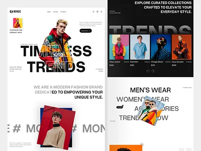 Modern Fashion Website Design | Ui/Ux Design cloth website clothing store creative design e commerce e commerce ui fashion fashion landing page fashion store fashion website online shopping web design