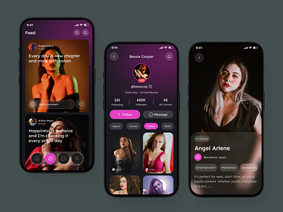 Voice Chat Mobile App UI chat mobile app chatting chatting app communication group chat ios live live video live voice chat message app messaging app mobile mobile app mobile app design social media app social networking trending video ui ux video call