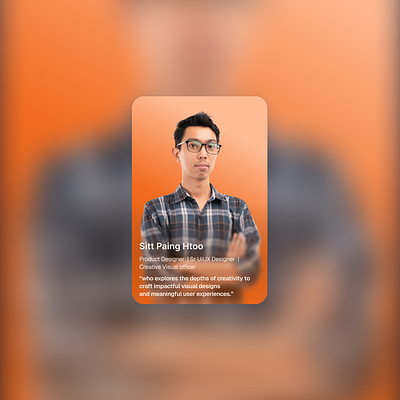 UI Card Design (My Name Card) branding graphic design ui