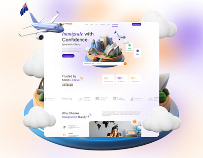 Immigration Consultancy Website | UI Design adobe illustrator adobe photoshop australia figma immigration immigration website ui uiux web design website