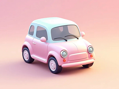 Cute 3D Cartoon Car Animation | Spinning Motion Graphic Car 3d 3danimation 3dart 3dcar 3dmodel 3dmodeling 3dmotiongraphic car cute pastel softstyle