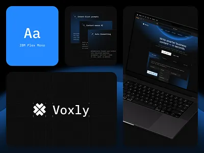 Voxly branding identity ai branding design font graphic design layo logo product saas typography ui ux