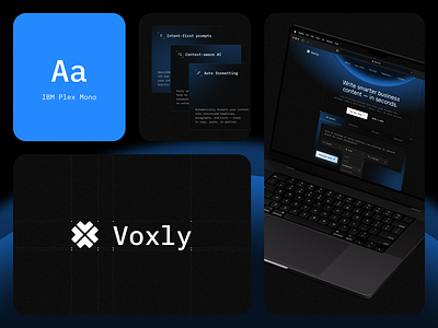 Voxly branding identity ai branding design font graphic design layo logo product saas typography ui ux