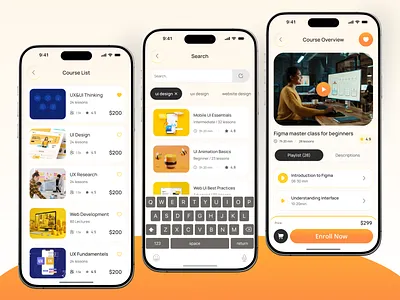 AI-Powered Learning - App Design app college e learning education learning learning platform mobile app online class online course online education school ui university ux