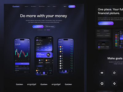 Finance Management Landing Page blockchain ui creativedesign crypto design crypto finance crypto website cryptoexchange finance design finance website fintech money management web design website