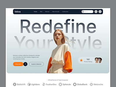 E-commerce Landing Page e commerce ecommerce ecommerce landing page ecommerce product landing page ecommerce store design fashion fashion ui fashion website fshion design hero section landing page product design shopify website shopping ui web design webdesign website