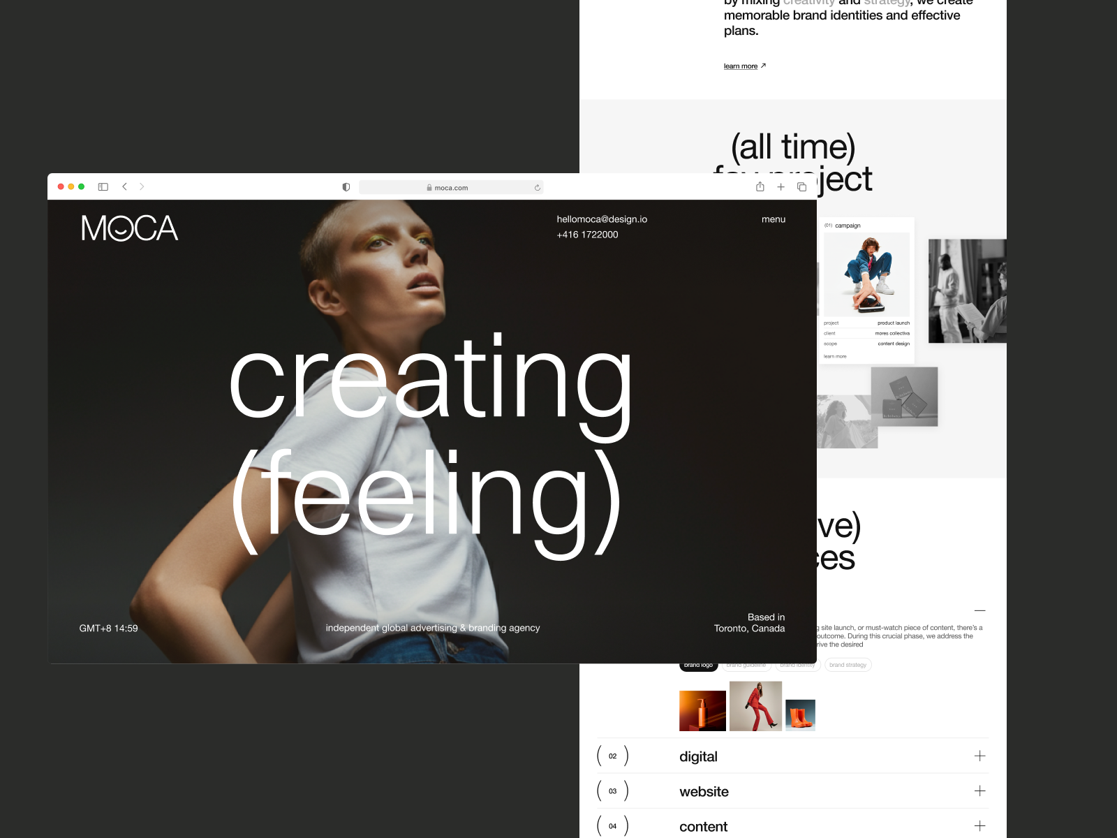 Landing Page Creative Agency — Brutalist Layout, Bold Typography agency app bold brutalist creative framer grid landing page layout portfolio template typography ui web design website