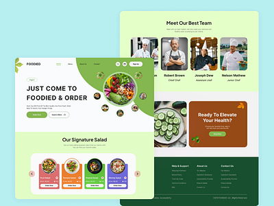 Food Website UI Design cooking figma food website fresh salad salad items ui ui design uiux ux design vegan vegetables web ui website ui