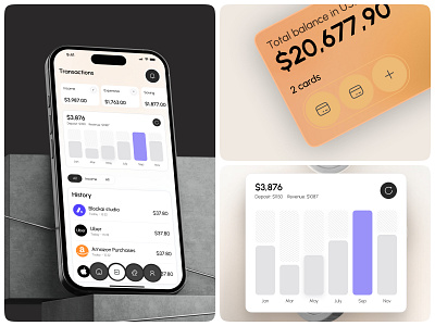 Finance app - Mobile app app app design bank banking app credit card crypto finance fintech mobile transection wallet