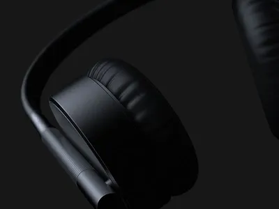 Minimalist 3D Headphone Render 3d 3d art 3d art work 3d model 3d modelling 3d render 3d rendering 3d visual abstract aesthetic 3d black black aesthetic clean clean design design headphones minimalist modern