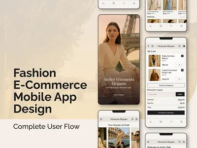 Fashion E-Commerce Mobile App Design app application design e commerce fashion figma mobile online store uiux