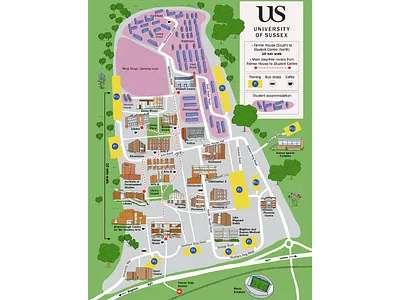 Mapping Made Clear X Claire Rollet campus graphic design illustrated map map