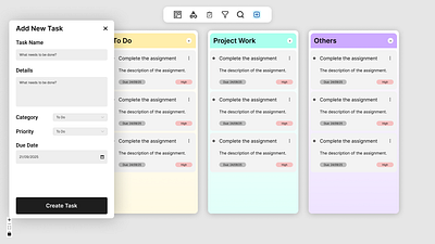 Simple Task Manager UI Design - Day 42 of DailyUI dailyui design figma interface ui task manager task manager ui to do to do app to do list ui to do ui ui ui design ui ux user interface web design