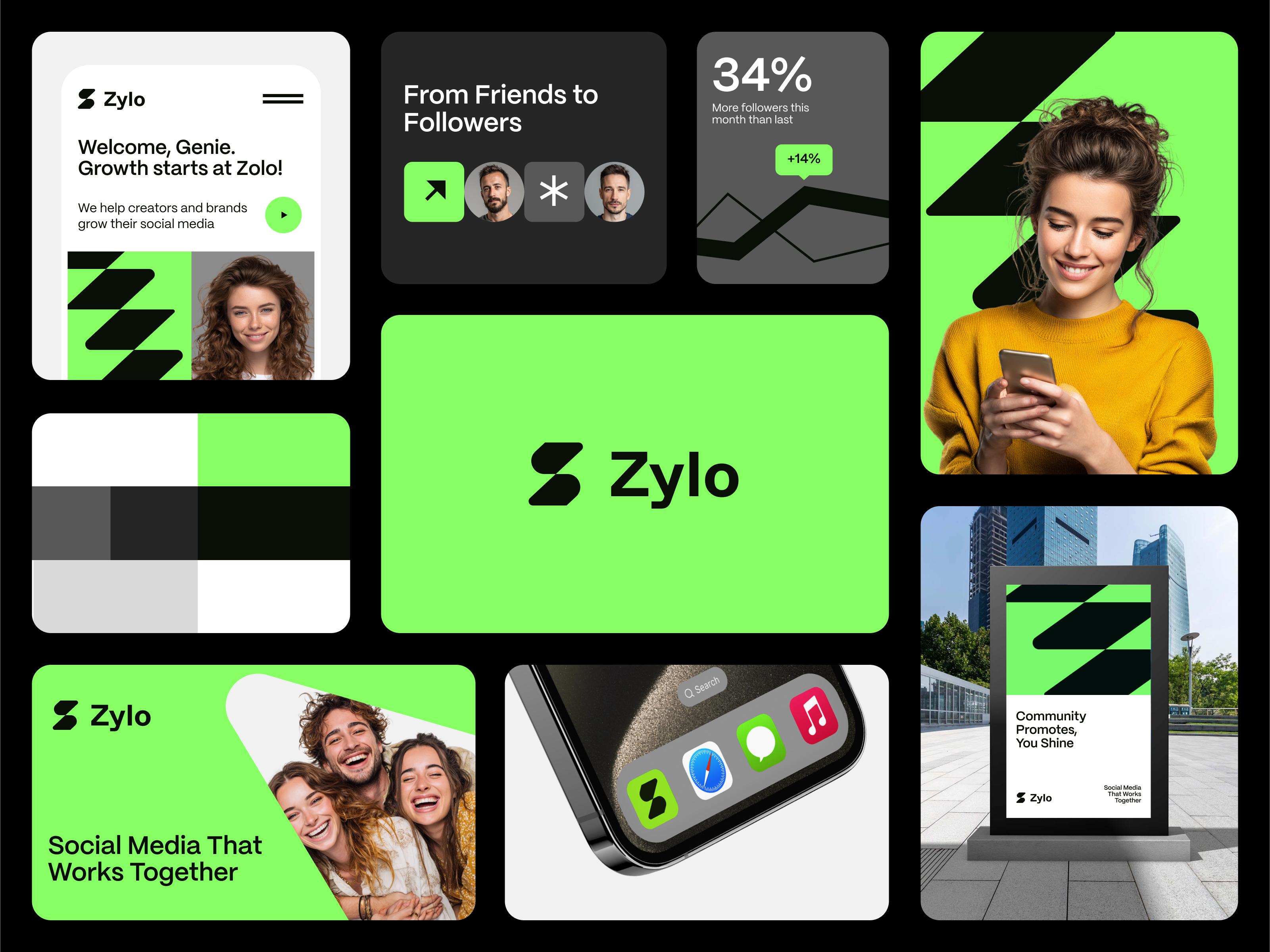 Zylo - Branding and Logo for a Social Media Marketing Agency brand design branding branding agency design agency logo desing marketing design people social media branding social media marketing visual identity z logo