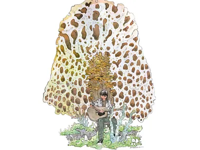 Fungi and Fretwork X Parakid exhibition gaming horror watercolor