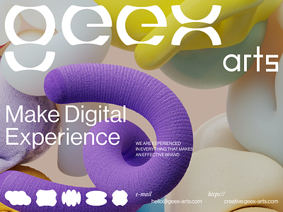 GeexArts Logotype agency art branding creative design digital graphic design identity logo shapes typography
