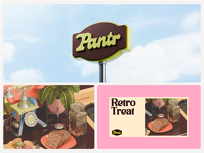Pantr - Restaurant Branding 3d render brand design brand identity branding food branding food logo graphic design logo restaurant branding reto branding visual identity