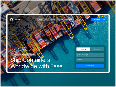 Iceberg – Cargo Shipping Platform business cargo cleanui container designinspiration digitalproduct dribbble landingpage logistics maritime modernweb productdesign saas shipping tracking transportation ui uidesign uxdesign webdesign