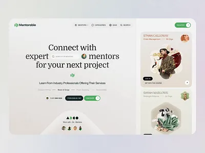 Mentors Landing Page coaching course course platform e learning e learning website edtech edtech design education elearning landing page learning learning platform mentorship online class online education online learning study training