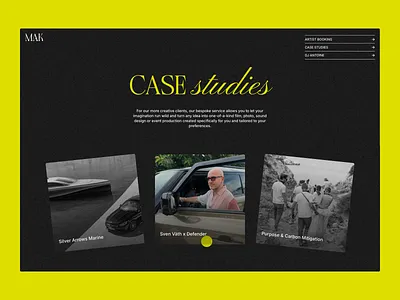 MAK Management pt.04 art direction bold branding design minimal typography ui user interface web website wordpress