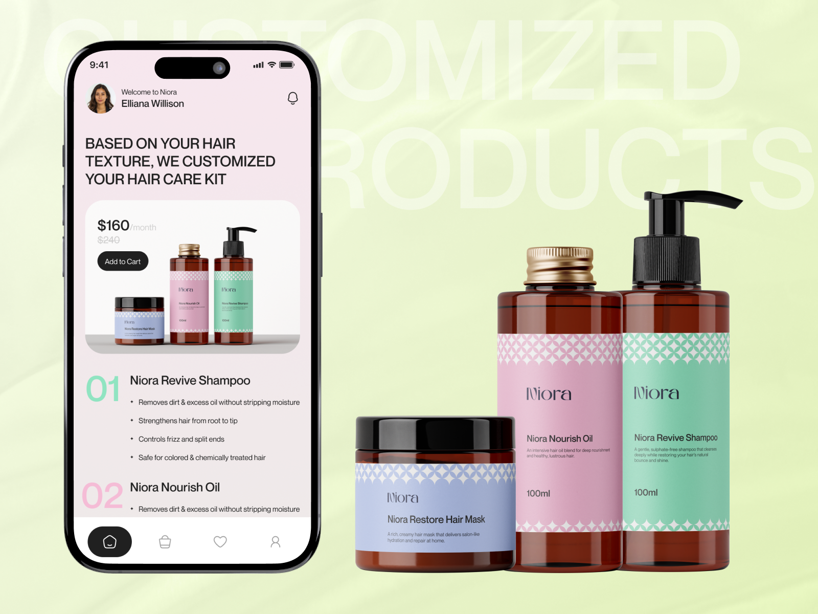 Hair Care Product Shopping App ai app design ai mobile app app design app interface beauty products branding cosmetics ecommerce hair app design hair care app hair care product hair care product app hair care product shopping app haircare mobile app online shop product app product design typography ui ux design