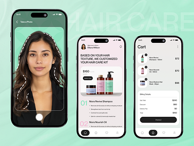 Hair Care Product Shopping App ai app design ai mobile app app design app interface beauty products branding cosmetics ecommerce hair app design hair care app hair care product hair care product app hair care product shopping app haircare mobile app online shop product app product design typography ui ux design