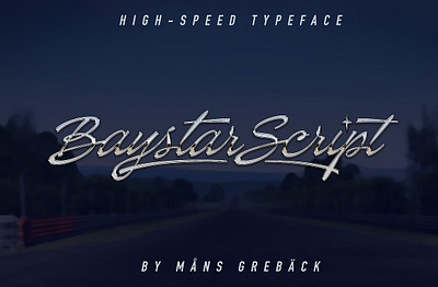 Baystar Script — High-Quality Font cursive elegant retro hand lettered handdrawn handwriting headline italic logotype magazine poster måns grebäck pencil decorative script tattoo