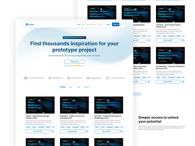 PiXora - Marketplace Design Product UI Kit branding design figma graphic design illustration landing page logo ui ux website