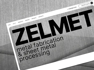 Industrial Website Design — ZELMET b2bwebsit brutalism casestudy darkmode design figmadesign industrialdesign landingpage typographydesign ui uiux ux votakdigital webdesign websiteconcept