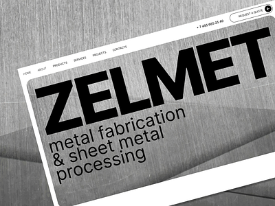 Industrial Website Design — ZELMET b2bwebsit brutalism casestudy darkmode design figmadesign industrialdesign landingpage typographydesign ui uiux ux votakdigital webdesign websiteconcept