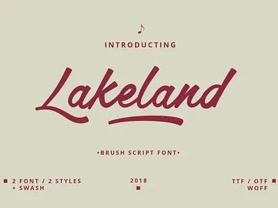 Lakeland brush font brush font casual font font display hand lettering lakeland brush font logo font logotype retro font script font signature signature font svg font typeface vintage font