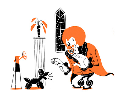 Pennywise - IT cartoon character design clown illustration it payaso pennywise