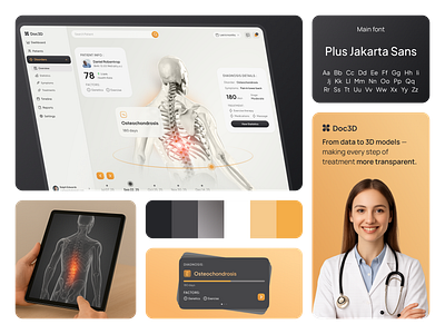 Doc3D: The 3D Patient Story branding design healthtech logo saas ui ux web web app web platform website