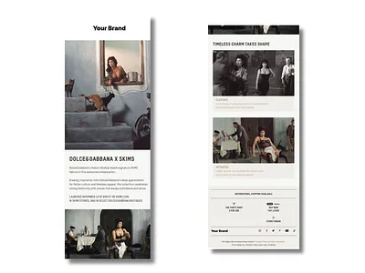 Luxury Fashion Email Banners – Dolce & Gabbana abandoned cart canva design email design email marketing email template design klaviyo klaviyo flows mailchimp welcome email