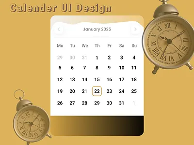 Calender UI Design calender ui figma