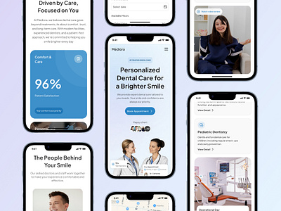 Mediora - Dental Clinic Landing Page dentalclinic design health healthcare landingpage responsive ui ui design uiux user research