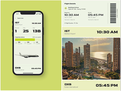Flight ticket app concept ✈️ app design simply design ui ux