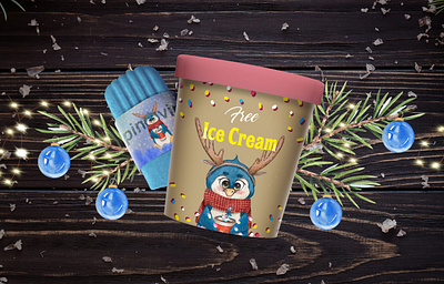 The Penguin for Christmas animal artwork branding design graphic design illustration watercolor