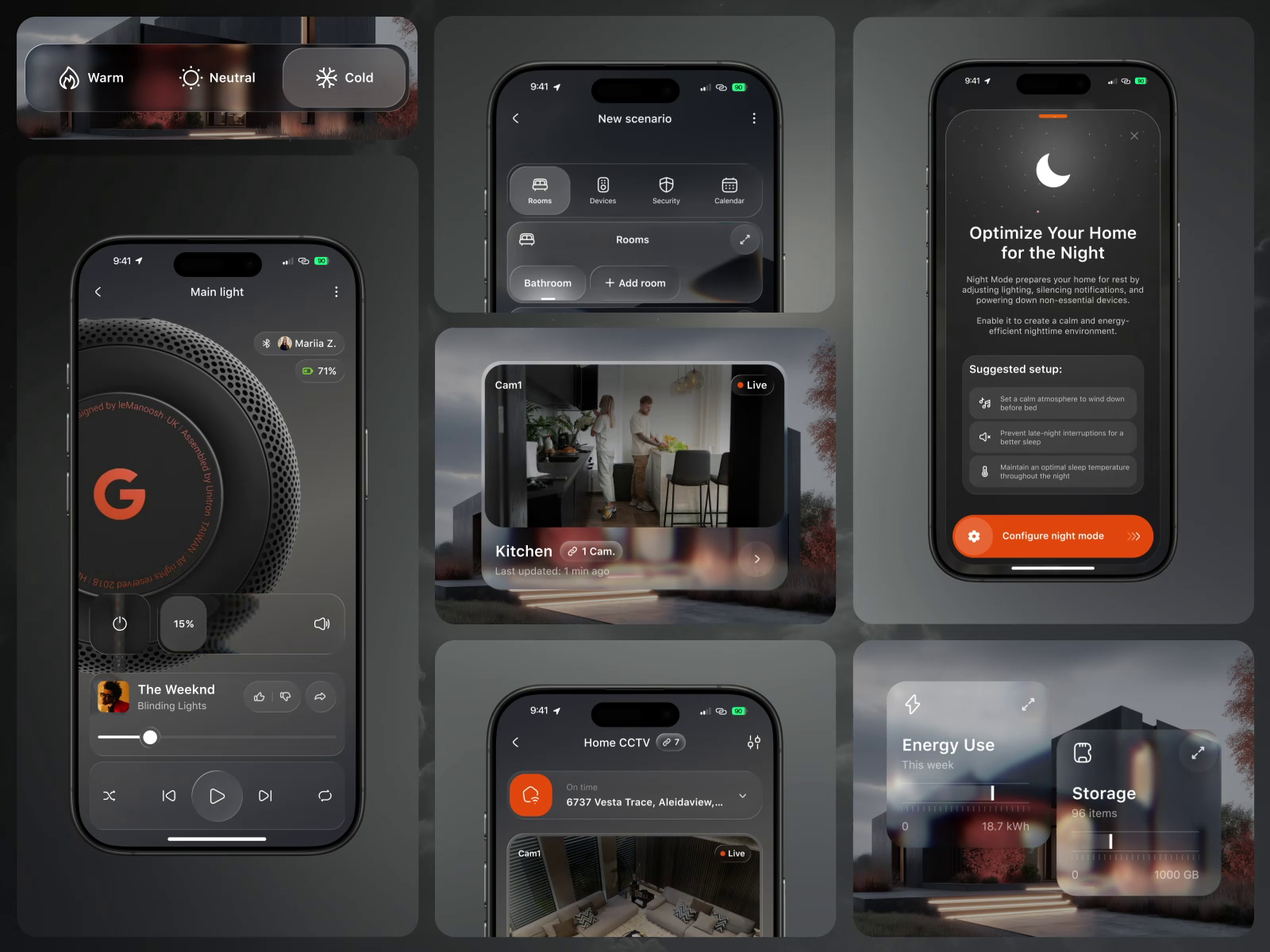 Example of Hume – Mobile App Design for Smart Home