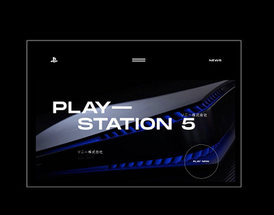 PS5 website animation. Main page animation logo motion graphics play station ps5 ui uxui uxui animation