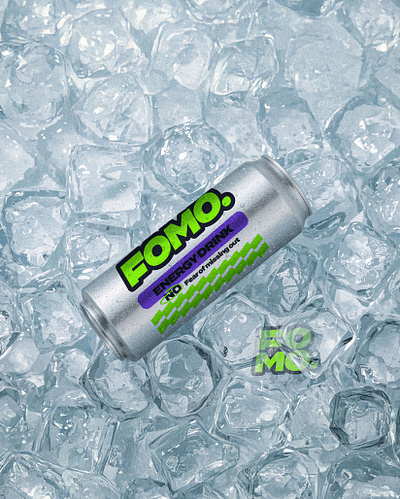 Packaging Design - FOMO Energy Drink branding design energydrink graphic design illustration illustrator logo packaging photoshop ui ux vector